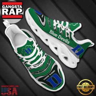 NCAA Custom Name Duke Blue Devils Saint Patrick'S Day Unique Design Max Soul Shoes Running Sneakers