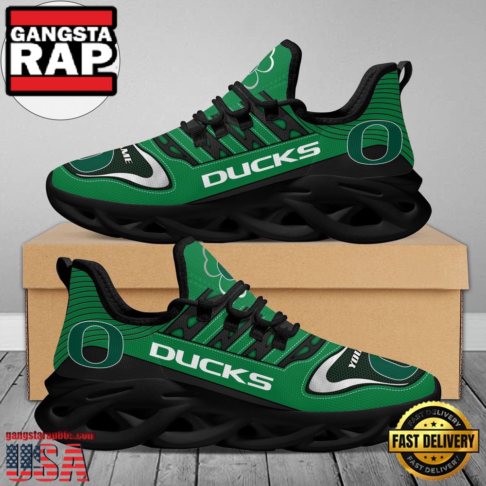 NCAA Custom Name Oregon Ducks Saint Patrick'S Day Unique Design Max Soul Shoes Running Sneakers NCAA Custom Name Oregon Ducks Saint Patrick'S Day Unique Design Max Soul Shoes Running Sneakers
