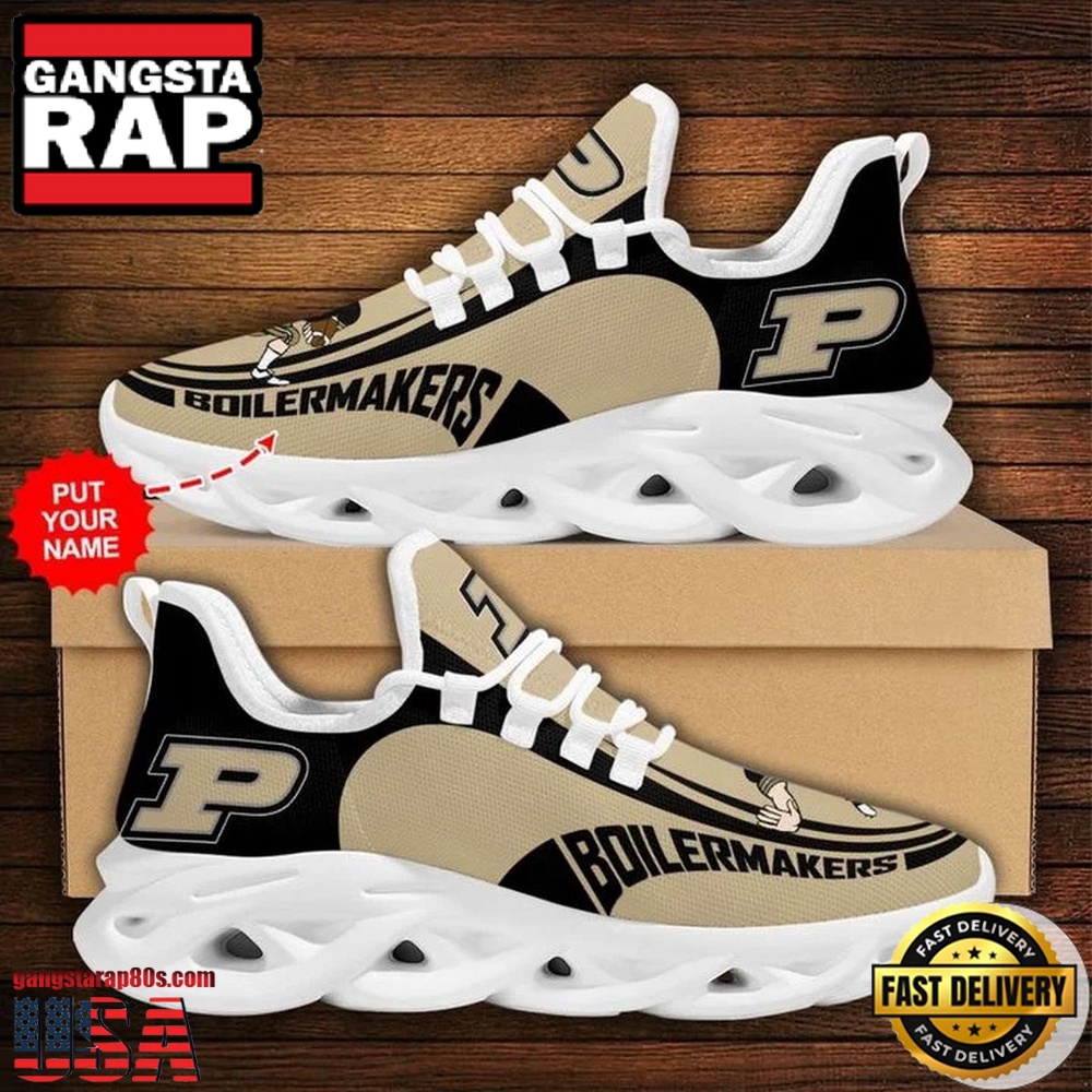 NCAA Custom Name Purdue Boilermakers Sneaker Unique Design Max Soul Shoes Running Sneakers NCAA Custom Name Purdue Boilermakers Sneaker Unique Design Max Soul Shoes Running Sneakers