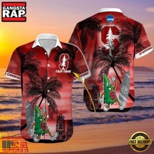 NCAA Custom Name Stanford Cardinal Hawaiian Shirt Outfit