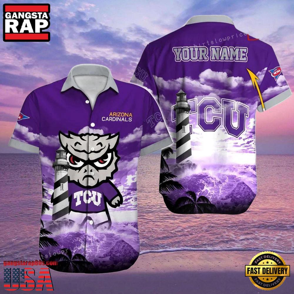 NCAA Custom Name Tcu Horned Frogs Hawaiian Shirt Cheap NCAA Custom Name Tcu Horned Frogs Hawaiian Shirt Cheap