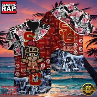 NCAA Custom Name Usc Trojans Hawaiian Shirt Man