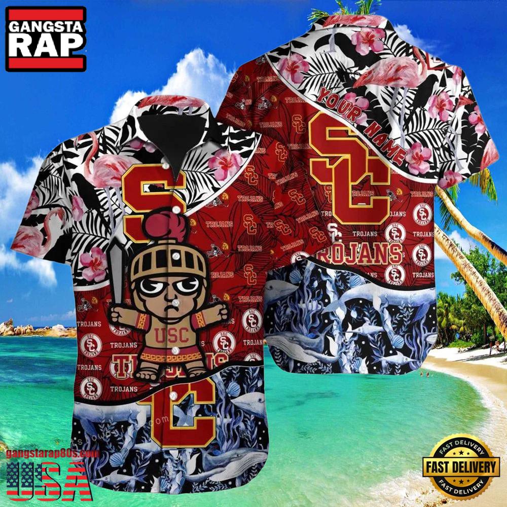NCAA Custom Name Usc Trojans Hawaiian Shirt Man NCAA Custom Name Usc Trojans Hawaiian Shirt Man