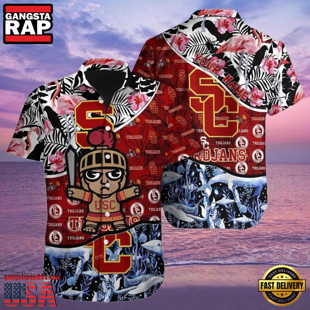 NCAA Custom Name Usc Trojans Hawaiian Shirt Man NCAA Custom Name Usc Trojans Hawaiian Shirt Man
