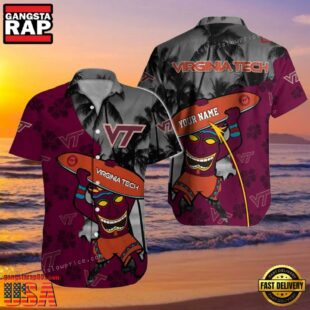 NCAA Custom Name Virginia Tech Hokies Hawaiian Shirt Cheap