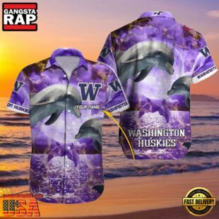 NCAA Custom Name Washington Huskies Hawaiian Shirt Cheap For Men Women