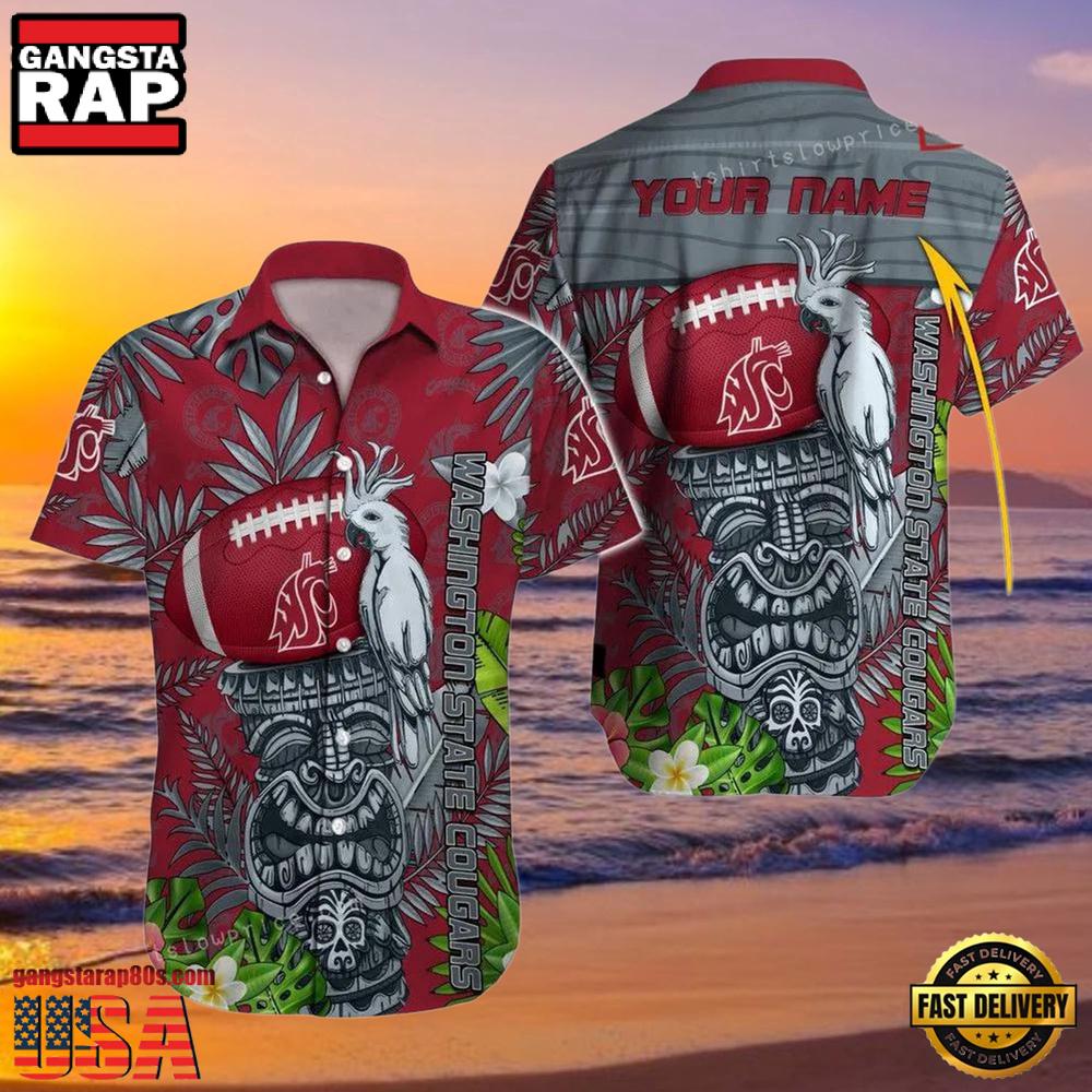 NCAA Custom Name Washington State Cougars Hawaiian Shirt Cheap For Men Women NCAA Custom Name Washington State Cougars Hawaiian Shirt Cheap For Men Women