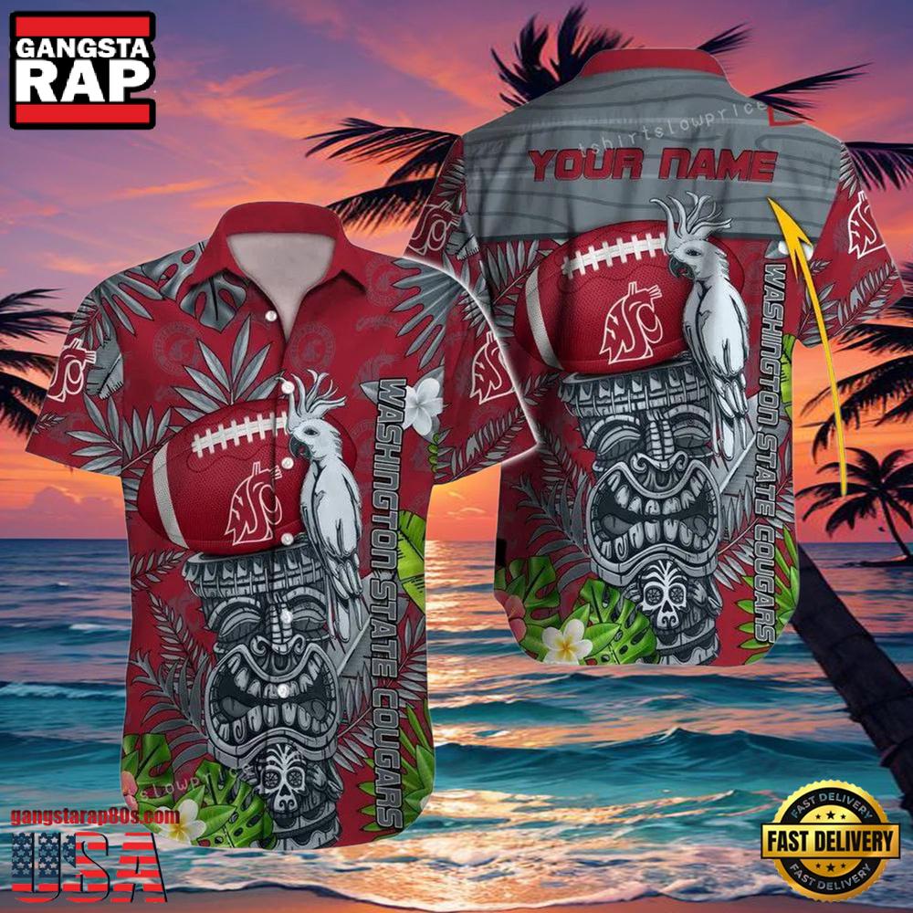 NCAA Custom Name Washington State Cougars Hawaiian Shirt Cheap For Men Women NCAA Custom Name Washington State Cougars Hawaiian Shirt Cheap For Men Women
