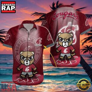 NCAA Custom Name Washington State Cougars Hawaiian Shirt Man