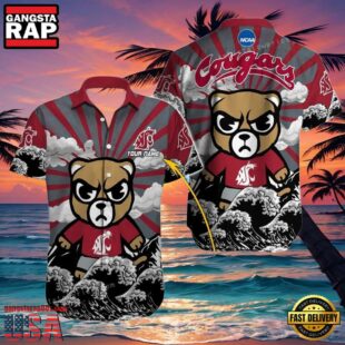 NCAA Custom Name Washington State Cougars Hawaiian Shirt Outfit