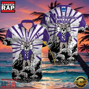 NCAA Custom Northwestern Wildcats Style Hot Trending Summer Aloha Hawaiian Shirt Man.jpg