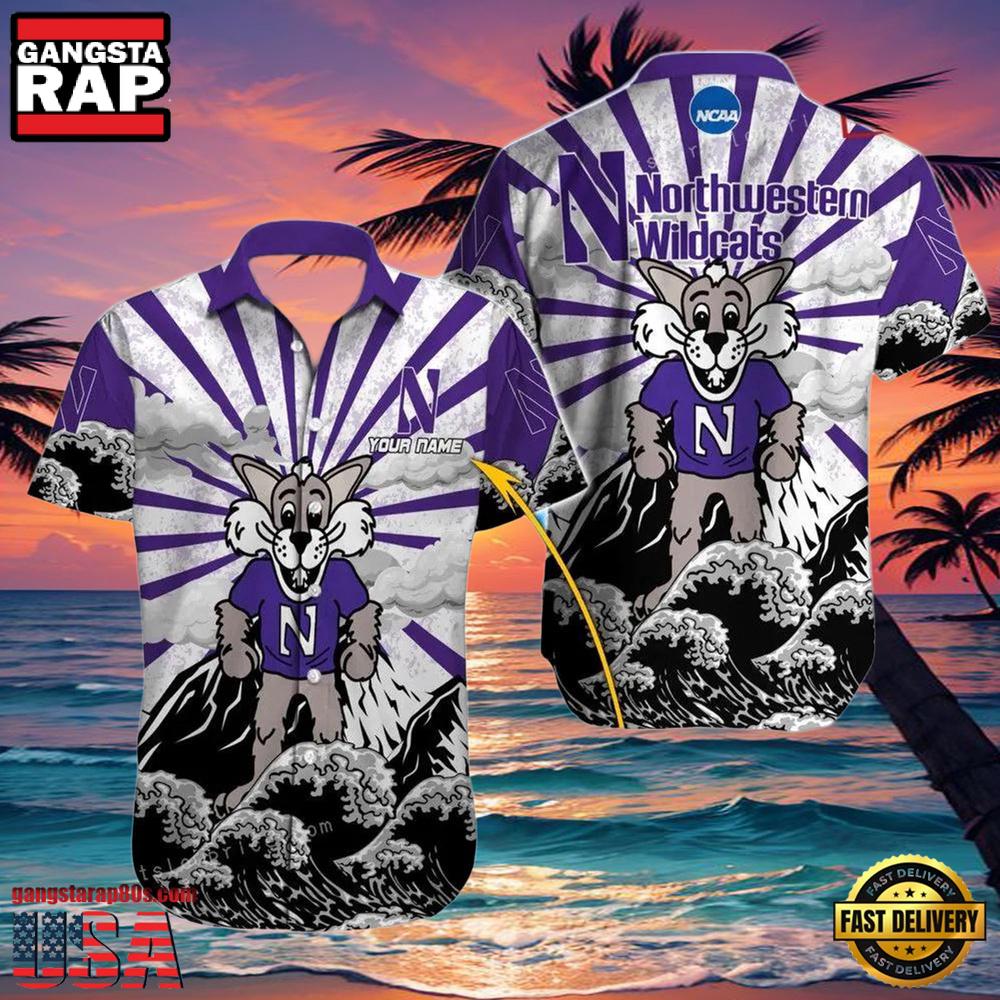 NCAA Custom Northwestern Wildcats Style Hot Trending Summer Aloha Hawaiian Shirt Man NCAA Custom Northwestern Wildcats Style Hot Trending Summer Aloha Hawaiian Shirt Man