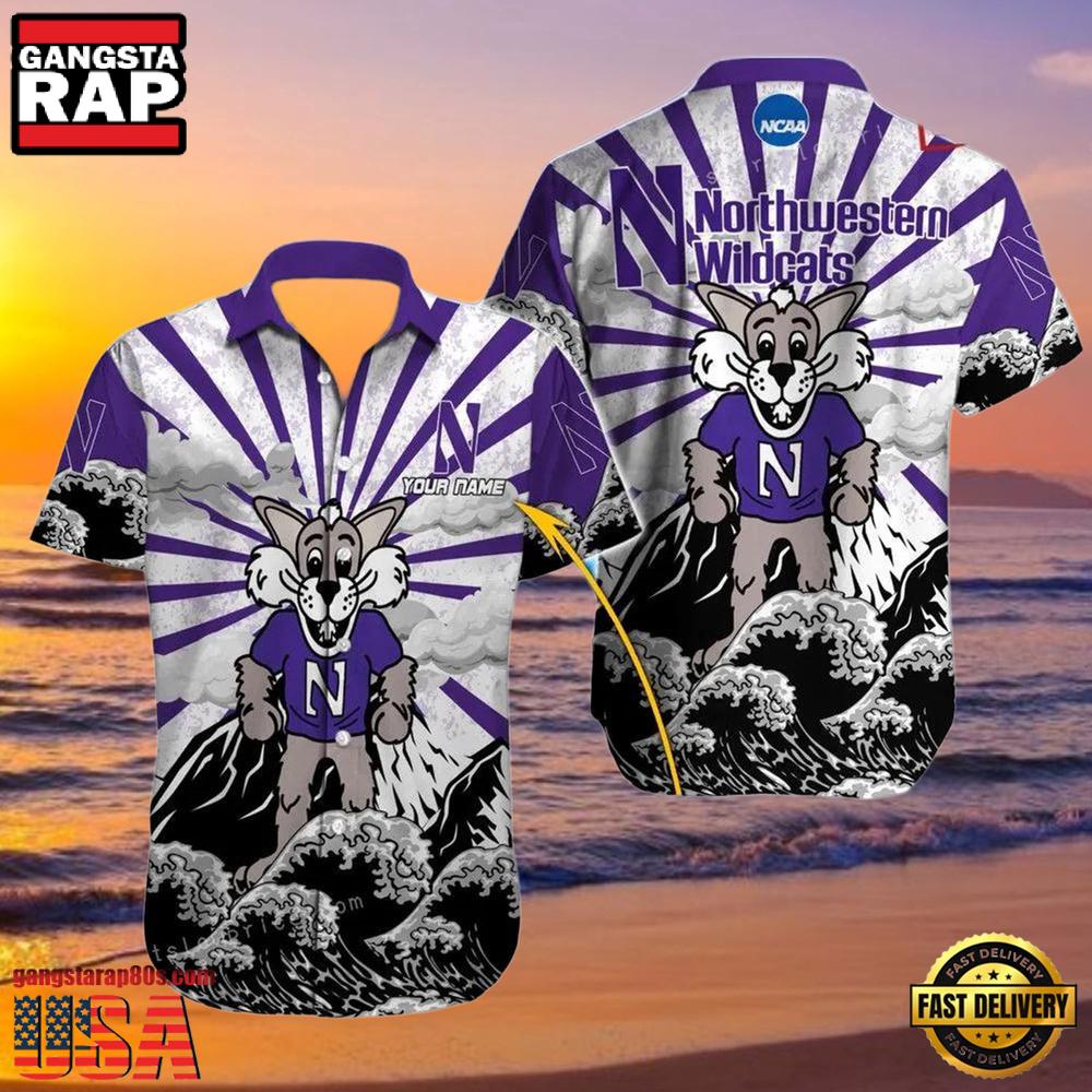 NCAA Custom Northwestern Wildcats Style Hot Trending Summer Aloha Hawaiian Shirt Man NCAA Custom Northwestern Wildcats Style Hot Trending Summer Aloha Hawaiian Shirt Man
