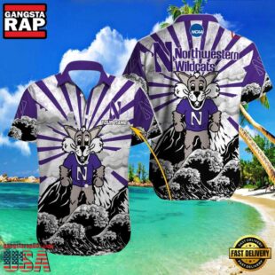NCAA Custom Northwestern Wildcats Style Hot Trending Summer Aloha Hawaiian Shirt Man.jpg