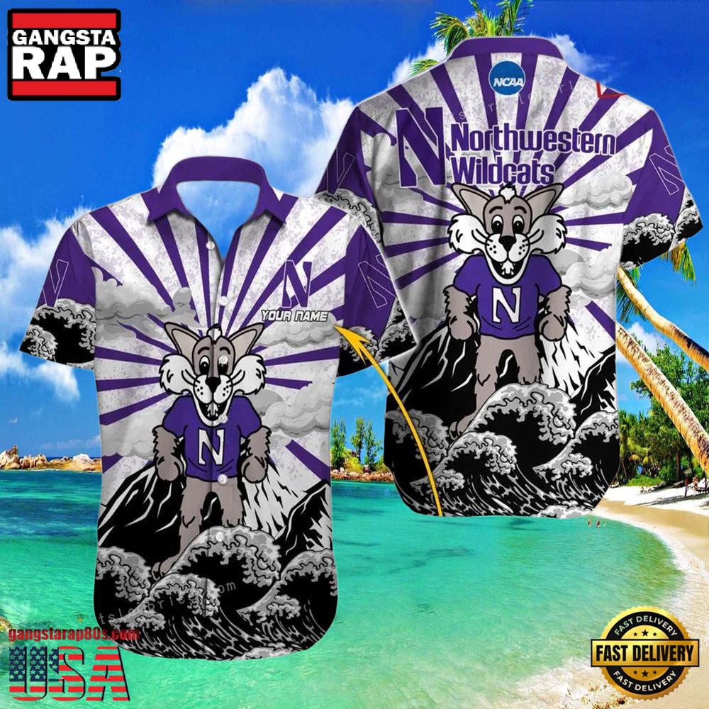 NCAA Custom Northwestern Wildcats Style Hot Trending Summer Aloha Hawaiian Shirt Man NCAA Custom Northwestern Wildcats Style Hot Trending Summer Aloha Hawaiian Shirt Man