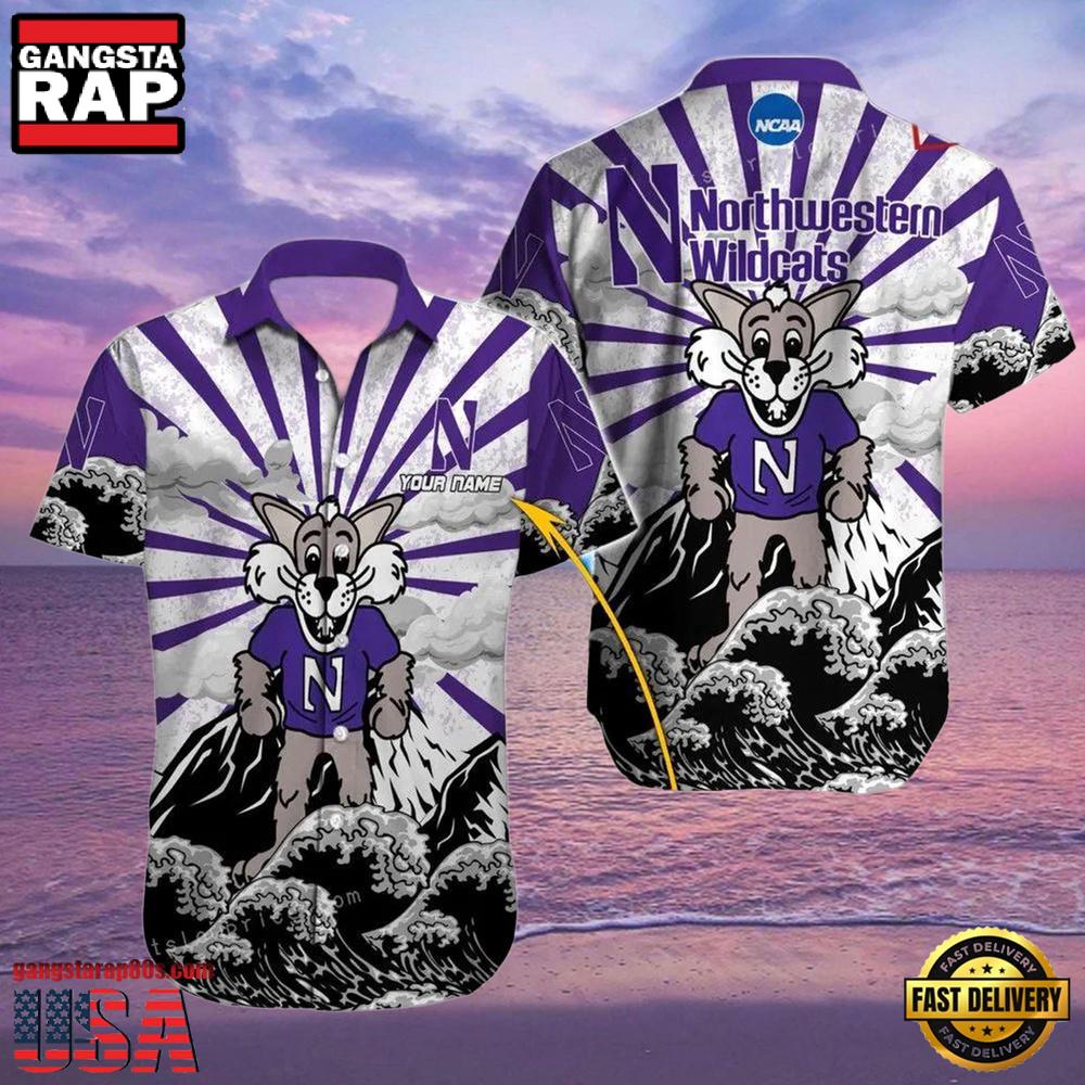 NCAA Custom Northwestern Wildcats Style Hot Trending Summer Aloha Hawaiian Shirt Man NCAA Custom Northwestern Wildcats Style Hot Trending Summer Aloha Hawaiian Shirt Man