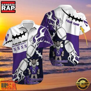 NCAA Custom Northwestern Wildcats Style Hot Trending Summer Aloha Hawaiian Shirt.jpg