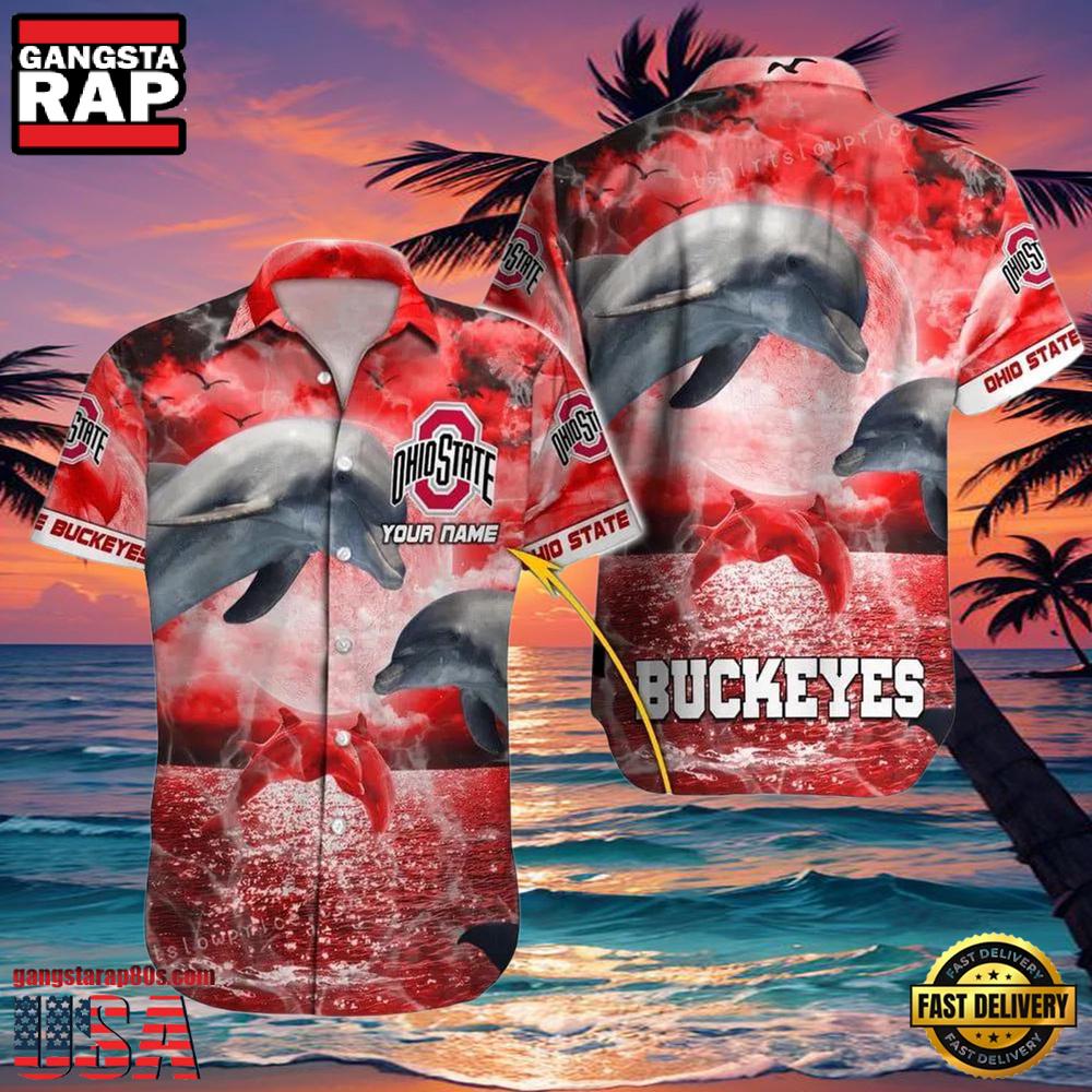 NCAA Custom Ohio State Buckeyes Style Hot Trending Summer Aloha Hawaiian Shirt Man NCAA Custom Ohio State Buckeyes Style Hot Trending Summer Aloha Hawaiian Shirt Man