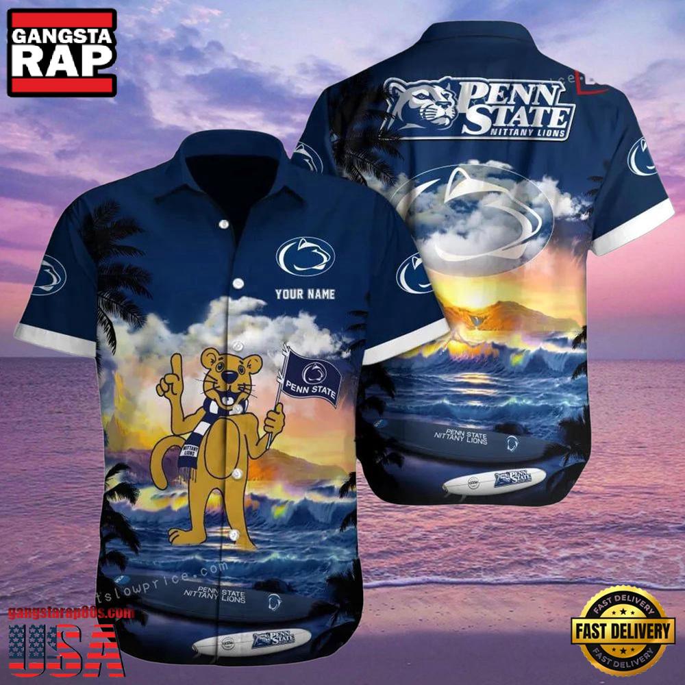 NCAA Custom Penn State Nittany Lions Style Hot Trending Summer Aloha Hawaiian Shirt Outfit NCAA Custom Penn State Nittany Lions Style Hot Trending Summer Aloha Hawaiian Shirt Outfit