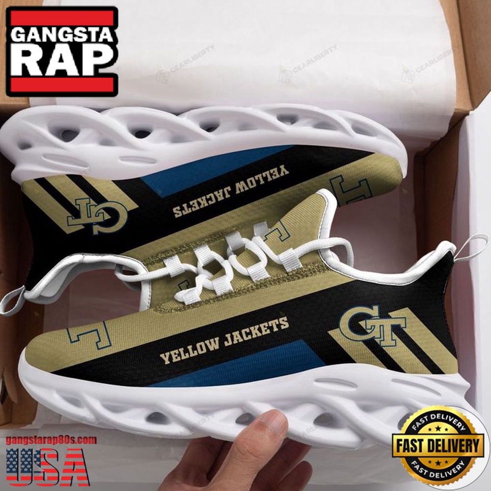 NCAA Georgia Tech Yellow Jackets Unique Design Max Soul Shoes Running Sneakers NCAA Georgia Tech Yellow Jackets Unique Design Max Soul Shoes Running Sneakers