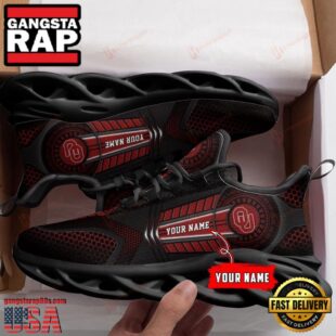 NCAA [Hot Sale] Oklahoma Sooners Custom Name Unique Design Max Soul Shoes Running Sneakers