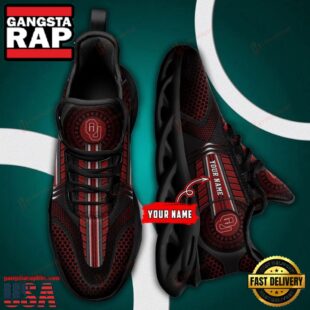 NCAA [Hot Sale] Oklahoma Sooners Custom Name Unique Design Max Soul Shoes Running Sneakers