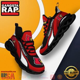 NCAA Louisville Cardinals Football Clunky Unique Design Max Soul Shoes Running Sneakers