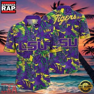 NCAA Lsu Tigers Flower Hawaiian Shirt Outfit 3D Shirt, Lsu Tigers Football Gifts For Him