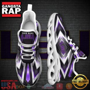 NCAA Lsu Tigers Football Team Custom Name Clunky Unique Design Max Soul Shoes Running Sneakers