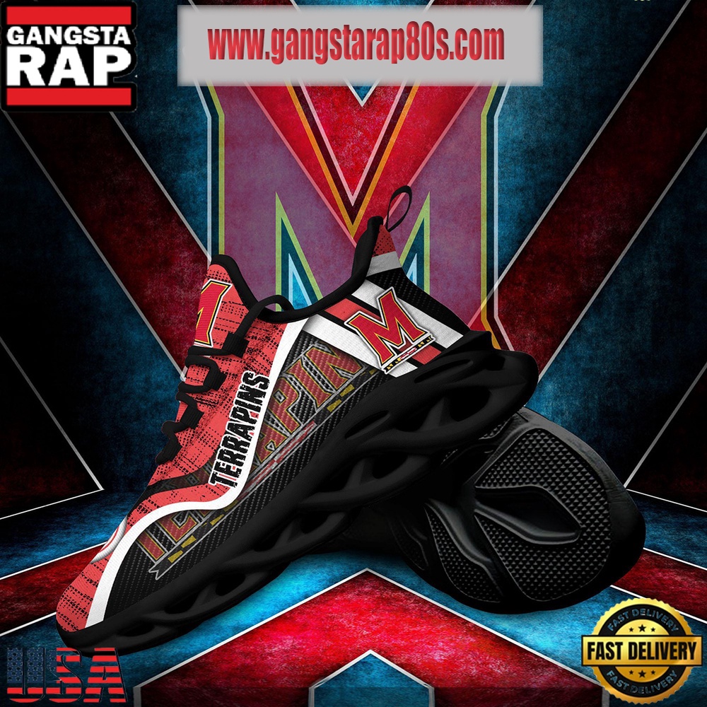 NCAA Maryland Terrapins New Design Max Soul Shoes Running Sneakers NCAA Maryland Terrapins New Design Max Soul Shoes Running Sneakers