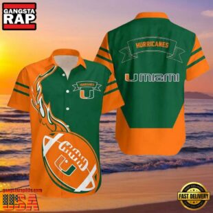 NCAA Miami Hurricanes Hawaiian Shirt All Over Print