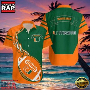 NCAA Miami Hurricanes Hawaiian Shirt All Over Print