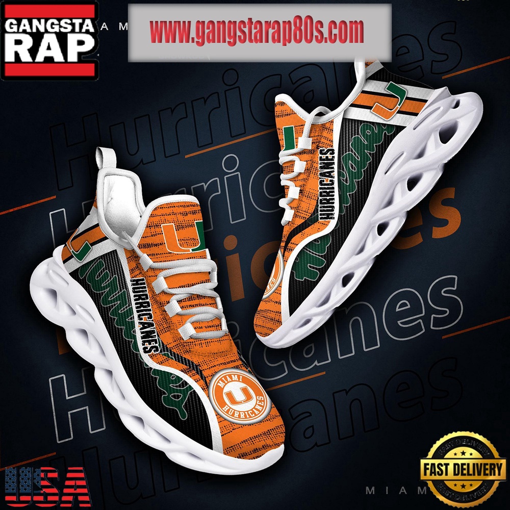 NCAA Miami Hurricanes New Design Max Soul Shoes Running Sneakers NCAA Miami Hurricanes New Design Max Soul Shoes Running Sneakers