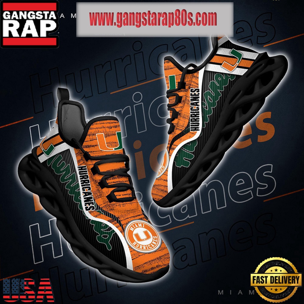 NCAA Miami Hurricanes New Design Max Soul Shoes Running Sneakers NCAA Miami Hurricanes New Design Max Soul Shoes Running Sneakers