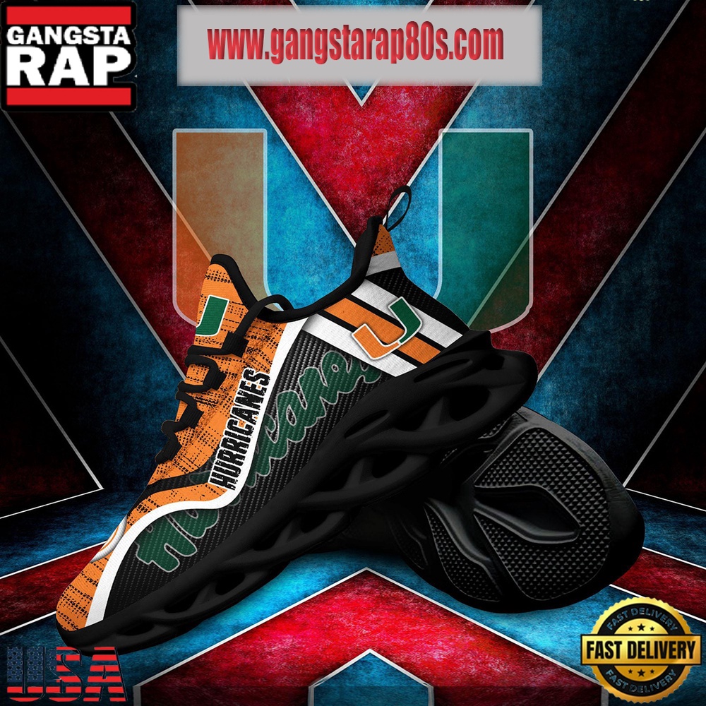 NCAA Miami Hurricanes New Design Max Soul Shoes Running Sneakers NCAA Miami Hurricanes New Design Max Soul Shoes Running Sneakers