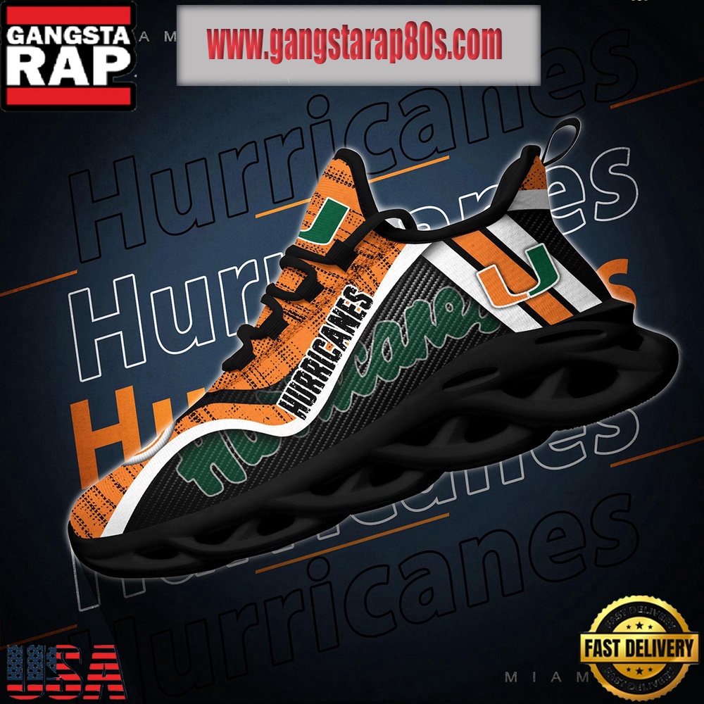NCAA Miami Hurricanes New Design Max Soul Shoes Running Sneakers NCAA Miami Hurricanes New Design Max Soul Shoes Running Sneakers