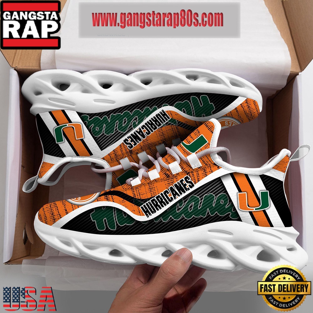 NCAA Miami Hurricanes New Design Max Soul Shoes Running Sneakers NCAA Miami Hurricanes New Design Max Soul Shoes Running Sneakers