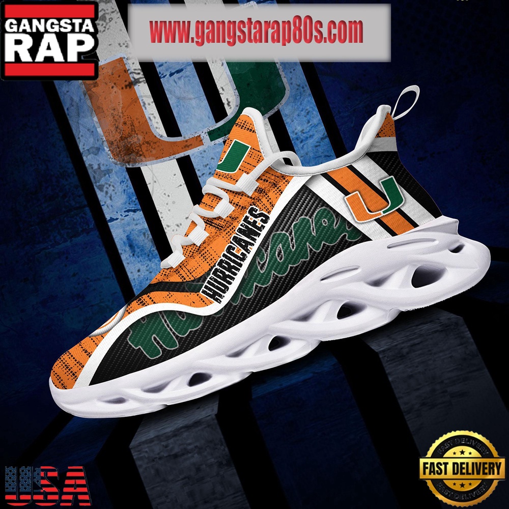 NCAA Miami Hurricanes New Design Max Soul Shoes Running Sneakers NCAA Miami Hurricanes New Design Max Soul Shoes Running Sneakers