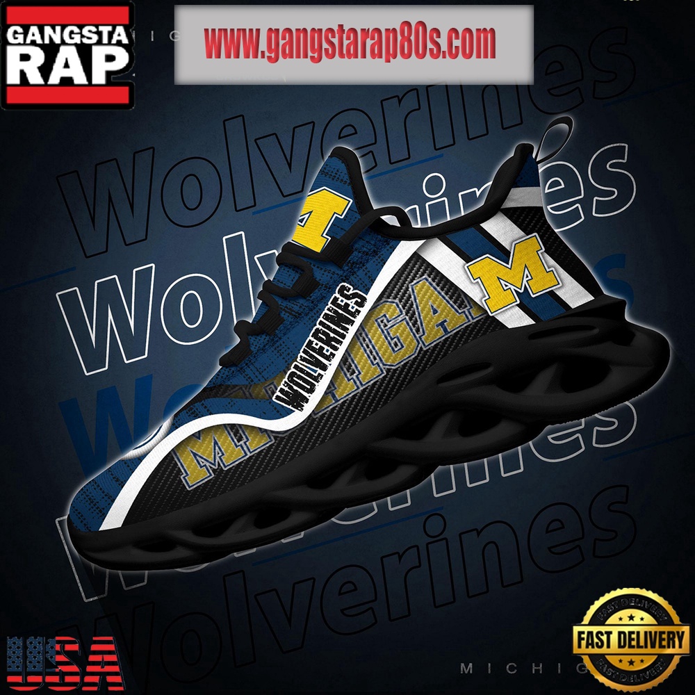 NCAA Michigan Wolverines New Design Max Soul Shoes Running Sneakers NCAA Michigan Wolverines New Design Max Soul Shoes Running Sneakers