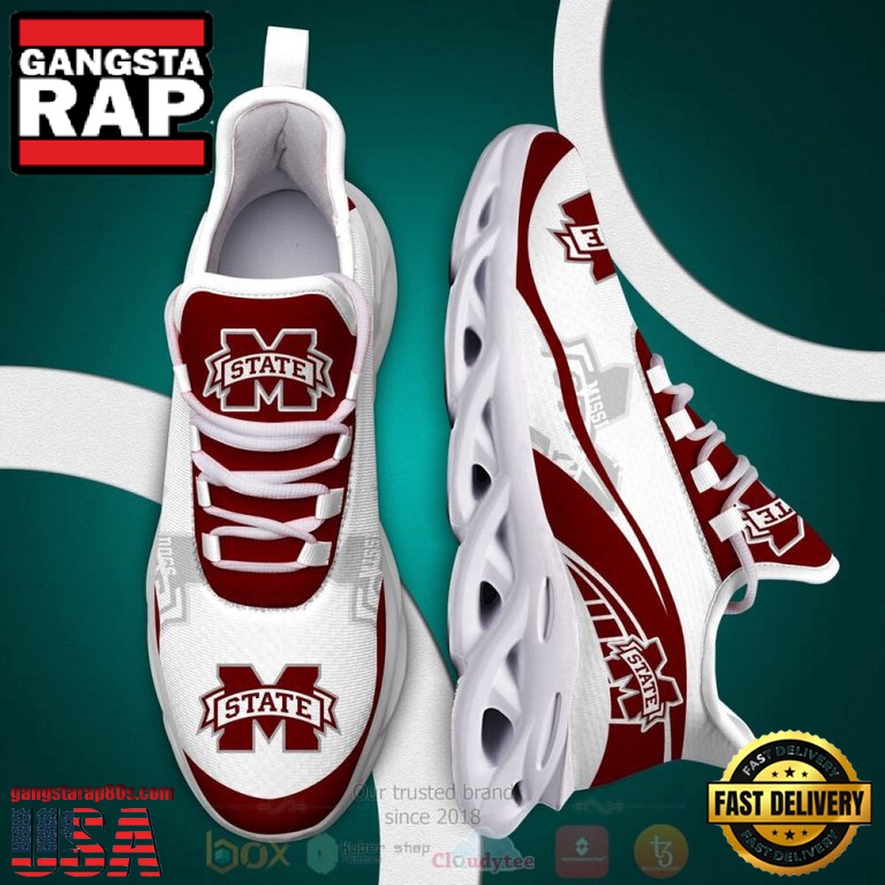 NCAA Mississippi State Bulldogs Football Clunky Unique Design Max Soul Shoes Running Sneakers NCAA Mississippi State Bulldogs Football Clunky Unique Design Max Soul Shoes Running Sneakers