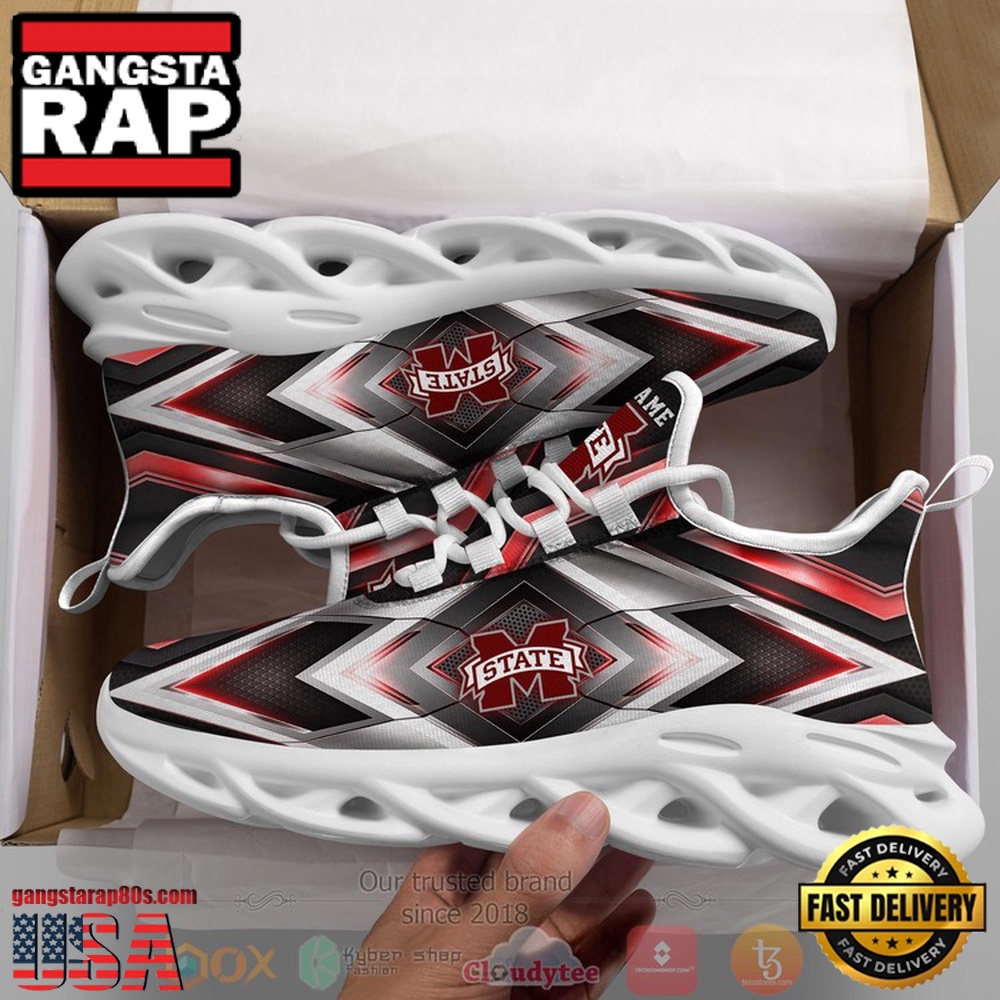 NCAA Mississippi State Bulldogs Football Team Custom Name Clunky Unique Design Max Soul Shoes Running Sneakers NCAA Mississippi State Bulldogs Football Team Custom Name Clunky Unique Design Max Soul Shoes Running Sneakers