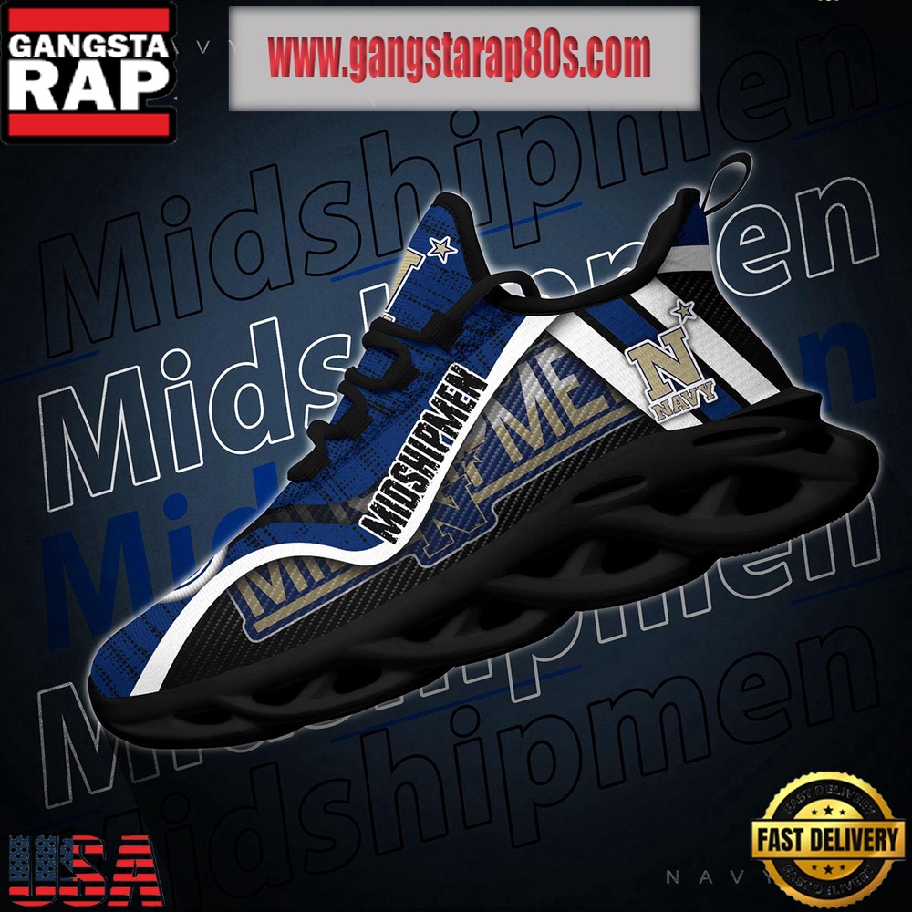 NCAA Navy Midshipmen New Design Max Soul Shoes Running Sneakers NCAA Navy Midshipmen New Design Max Soul Shoes Running Sneakers