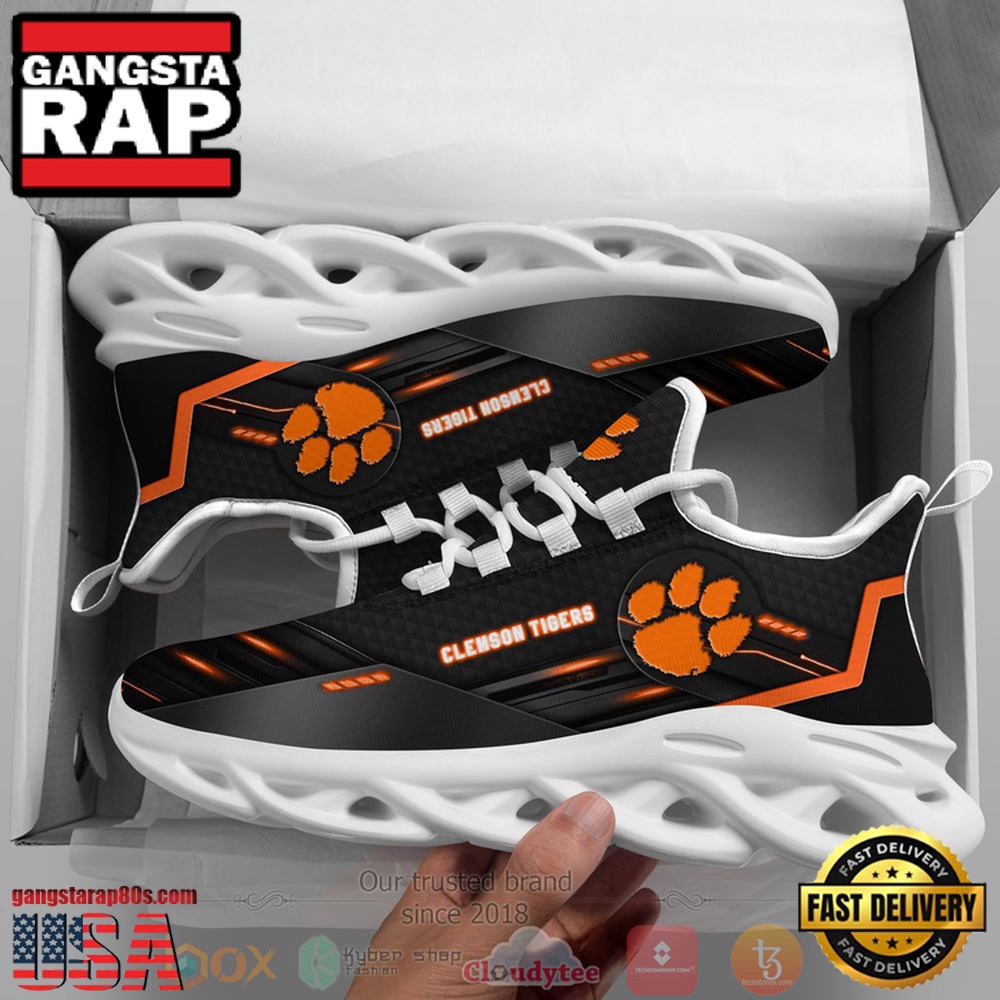 NCAA Ncaa Clemson Tigers Custom Name Clunky Unique Design Max Soul Shoes Running Sneakers NCAA Ncaa Clemson Tigers Custom Name Clunky Unique Design Max Soul Shoes Running Sneakers