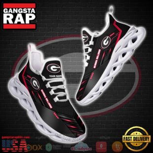 NCAA Ncaa Georgia Bulldogs Custom Name Clunky Unique Design Max Soul Shoes Running Sneakers
