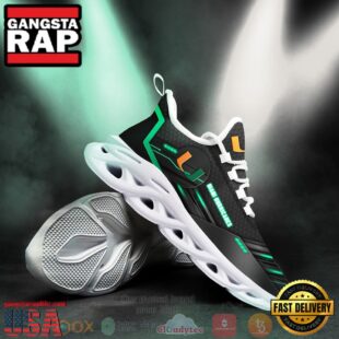 NCAA Ncaa Miami Hurricanes Custom Name Clunky Unique Design Max Soul Shoes Running Sneakers