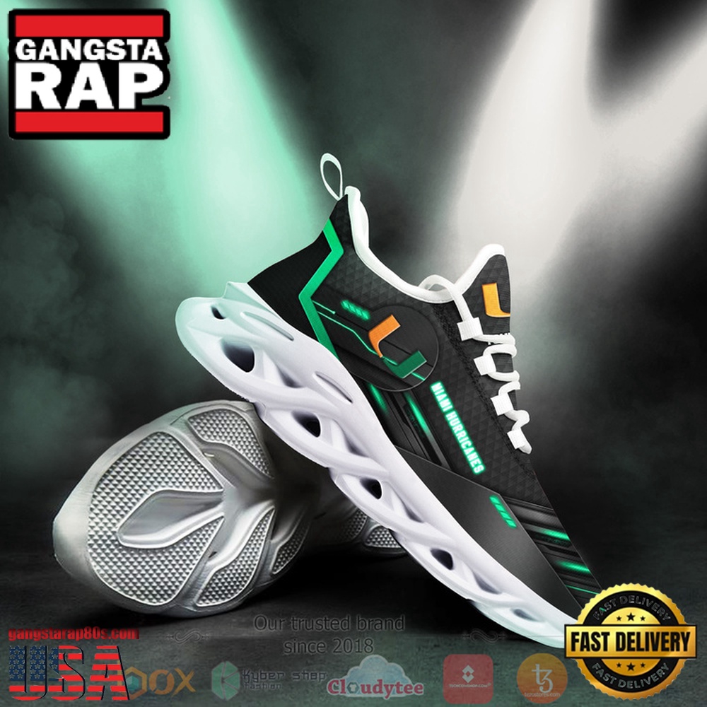 NCAA Ncaa Miami Hurricanes Custom Name Clunky Unique Design Max Soul Shoes Running Sneakers NCAA Ncaa Miami Hurricanes Custom Name Clunky Unique Design Max Soul Shoes Running Sneakers