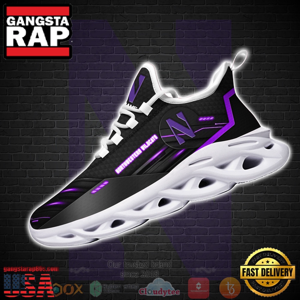 NCAA Northwestern Wildcats Custom Name Clunky Unique Design Max Soul Shoes Running Sneakers NCAA Northwestern Wildcats Custom Name Clunky Unique Design Max Soul Shoes Running Sneakers