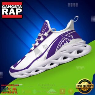 NCAA Northwestern Wildcats Football Clunky Unique Design Max Soul Shoes Running Sneakers