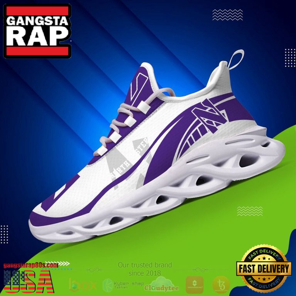 NCAA Northwestern Wildcats Football Clunky Unique Design Max Soul Shoes Running Sneakers NCAA Northwestern Wildcats Football Clunky Unique Design Max Soul Shoes Running Sneakers