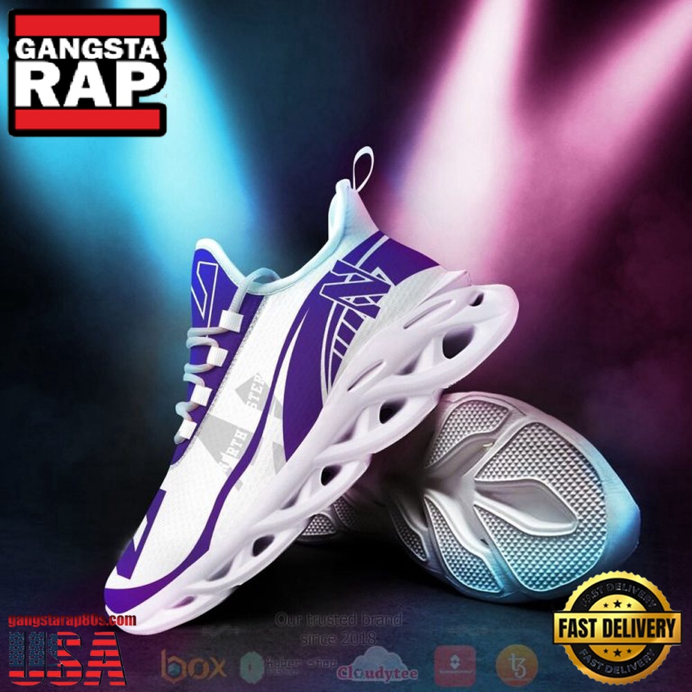 NCAA Northwestern Wildcats Football Clunky Unique Design Max Soul Shoes Running Sneakers NCAA Northwestern Wildcats Football Clunky Unique Design Max Soul Shoes Running Sneakers